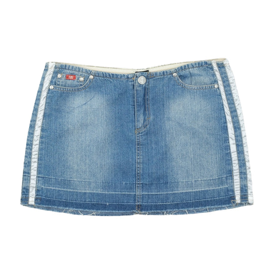 R3DS Denim Mini Skirt Y2K Panel Blue XL