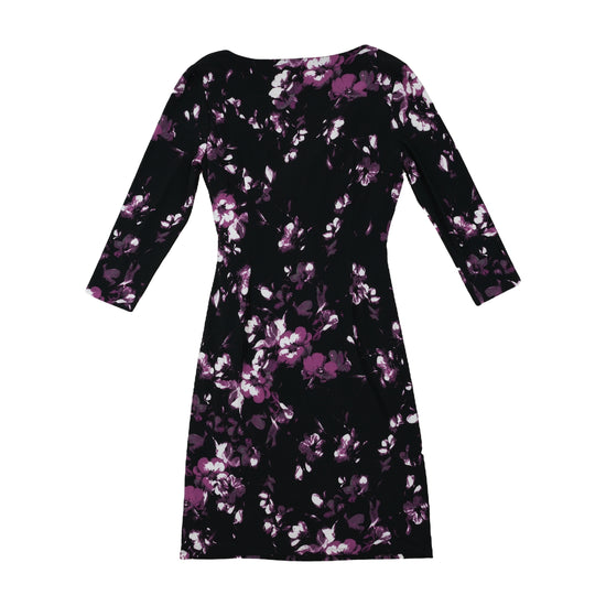 Lauren Ralph Lauren Wrap Dress Floral Black M