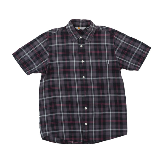 Carhartt S/S Parker Shirt Charcoal Plaid Gray S