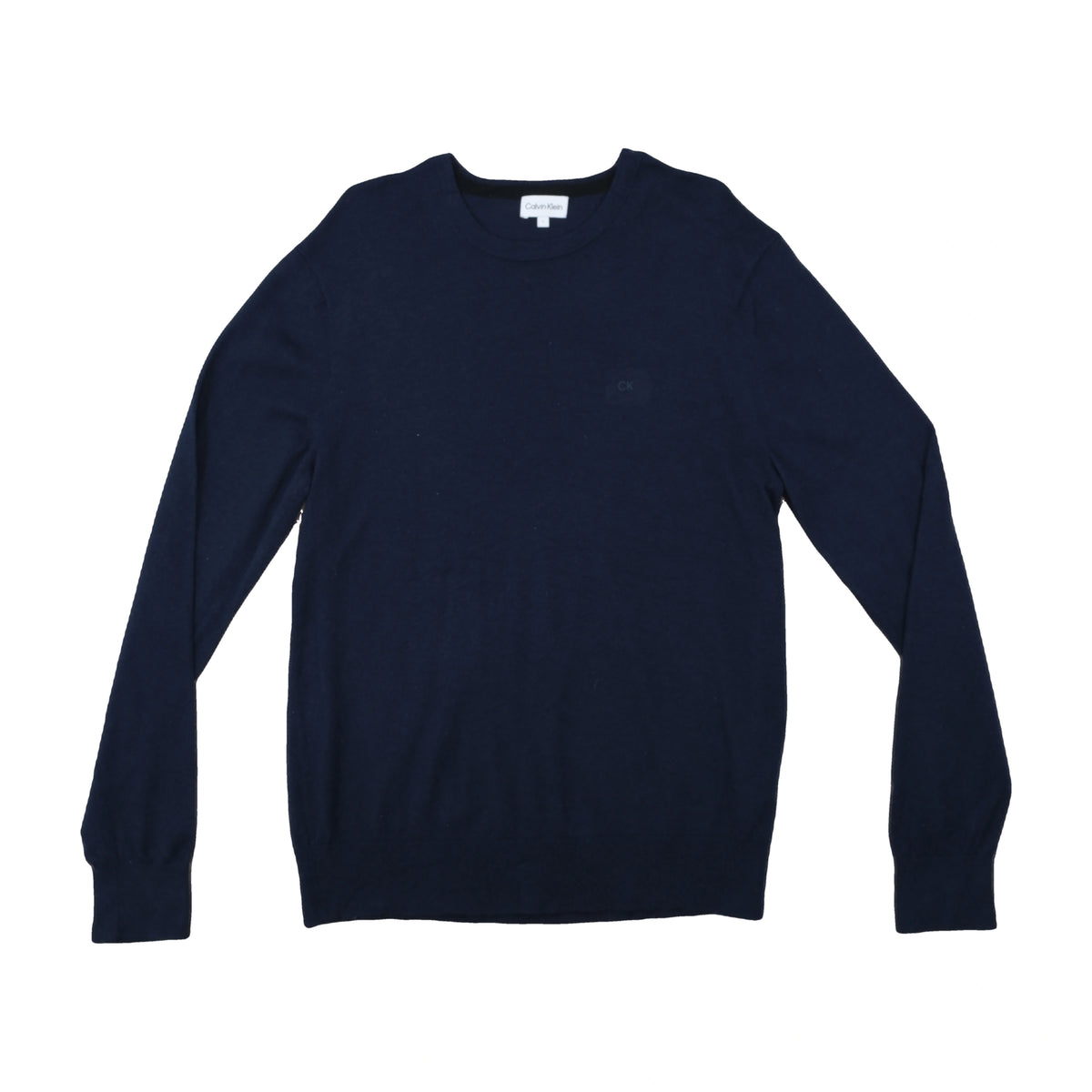Calvin Klein Fine Knit Crew Neck Sweater Navy L