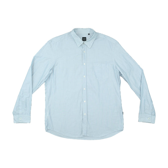 BOSS Hugo Boss Regular Fit Pinstripe Shirt Blue XL