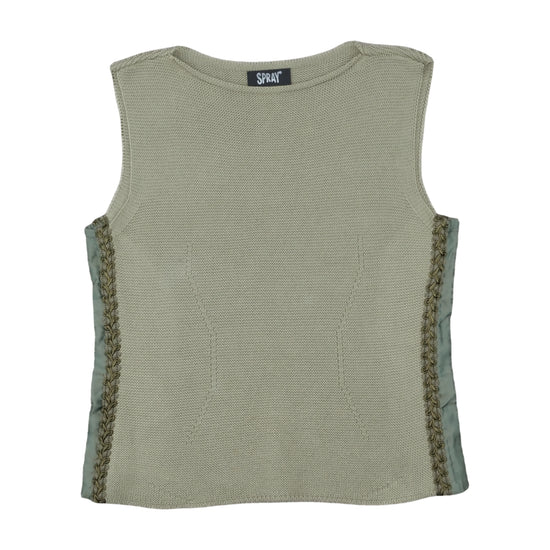 Spray Knit Tank Top Sage Green Y2K