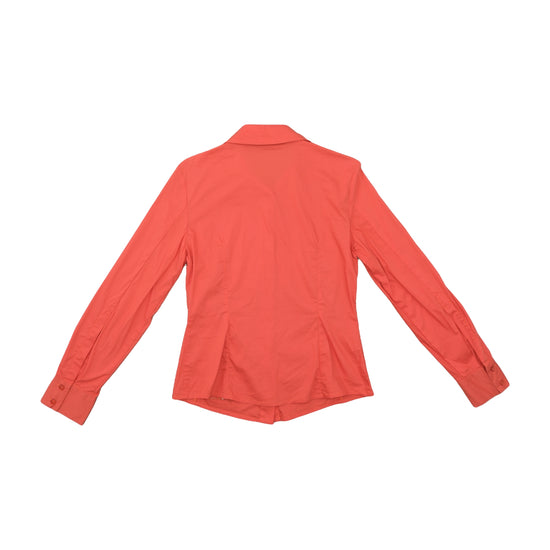 Gattinoni Jeans Blouse Pintuck Bib Coral Orange