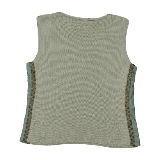 Spray Knit Tank Top Sage Green Y2K
