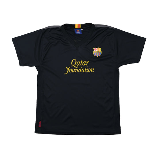 FCB FC Barcelona Away Jersey Messi 10 Qatar Foundation Black