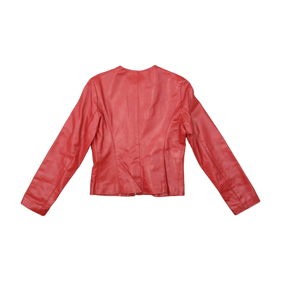 i Poli Firenze Leather Jacket Coral Red S