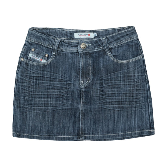 Miss Natalie Denim Division Mini Skirt Mid-Wash Blue S