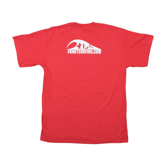 Fruit of the Loom Graphic Tee Surf Print Red L