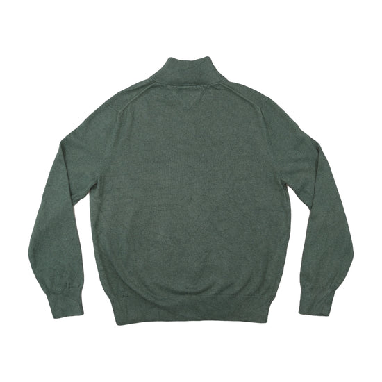 Tommy Hilfiger Quarter-Zip Knit Sweater Sage Green L