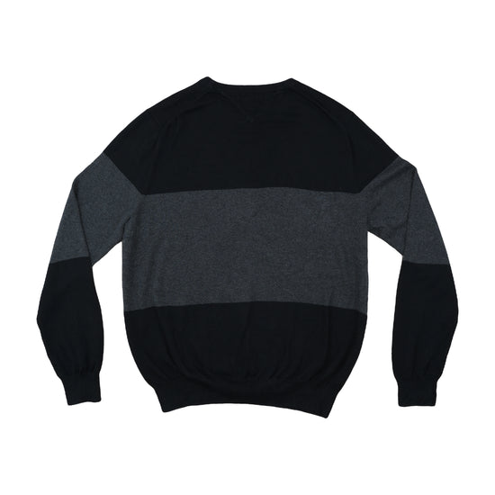 Tommy Hilfiger Premium Cotton Sweater Black Colourblock L
