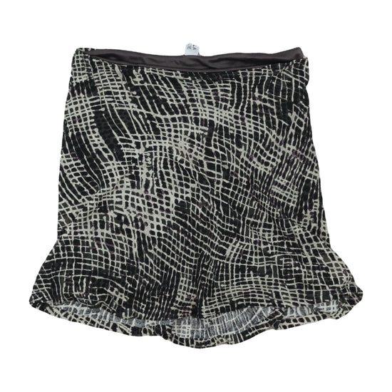 Vintage Y2K Mini Skirt Abstract Print Black M