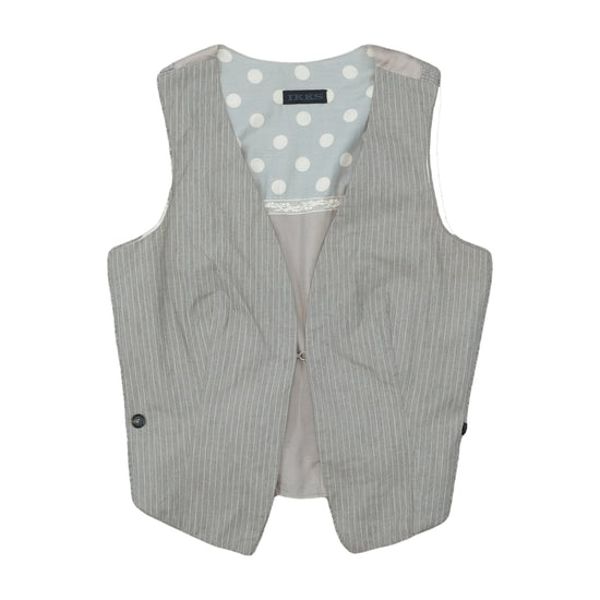 IKKS Pinstripe Waistcoat Light Grey S