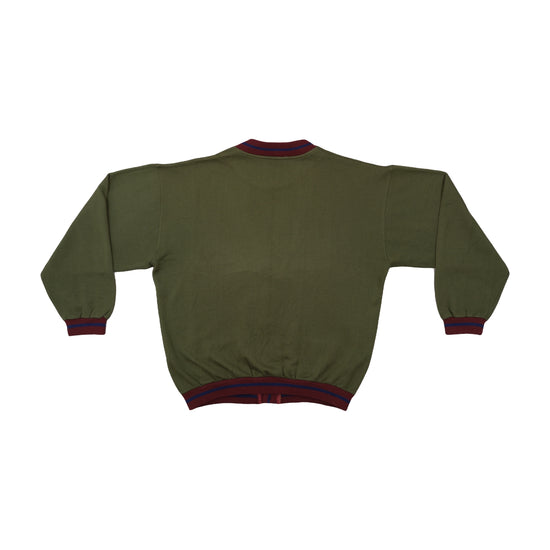 Vintage Daring Sport Club Cardigan Olive Green 2XL
