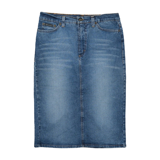 D&G Dolce & Gabbana Denim Pencil Midi Skirt Blue S