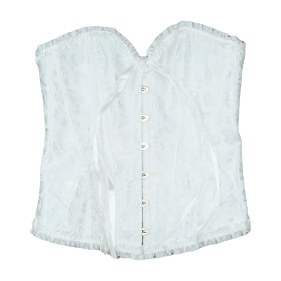 Vintage Y2K Brocade Corset White