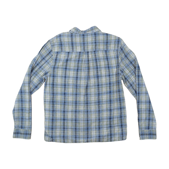 True Religion Brand Jeans Plaid Shirt Blue Olive Check XL