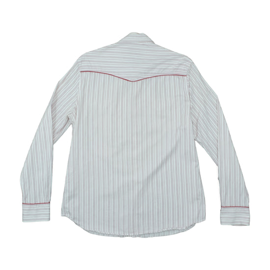 Levi's Western Button Up Shirt White Pinstripe L