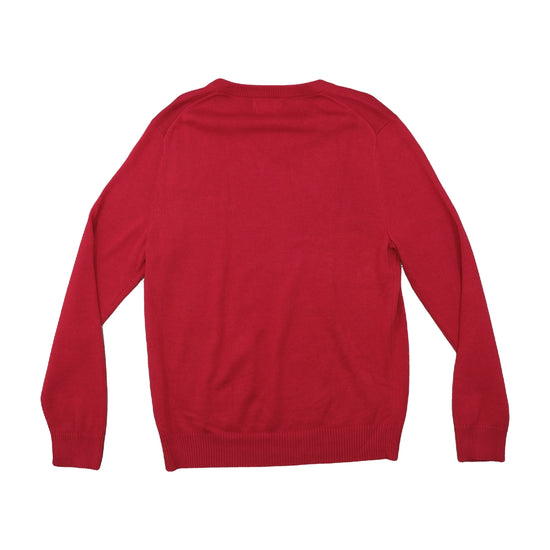 Nautica Pima Cotton Blend Sweater Deep Crimson Red M