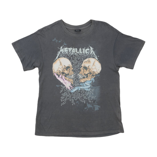 Metallica Sad But True Skull Graphic Tee Washed Gray S