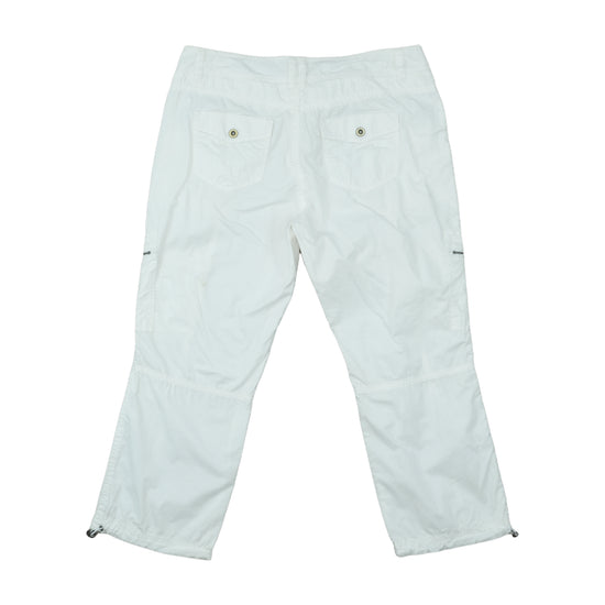 Esprit Cropped Cargo Pants White L