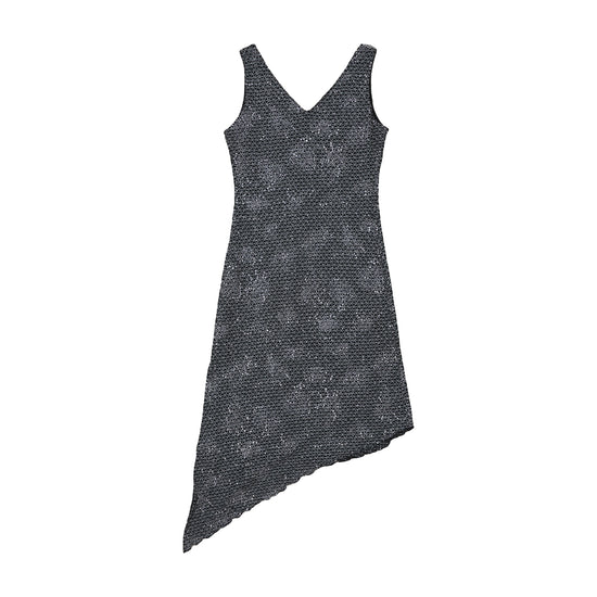 Canda Bodycon Dress Metallic Geometric Black S