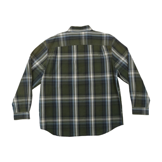 Carhartt Relaxed Fit Plaid Button Up Shirt Olive Green XL