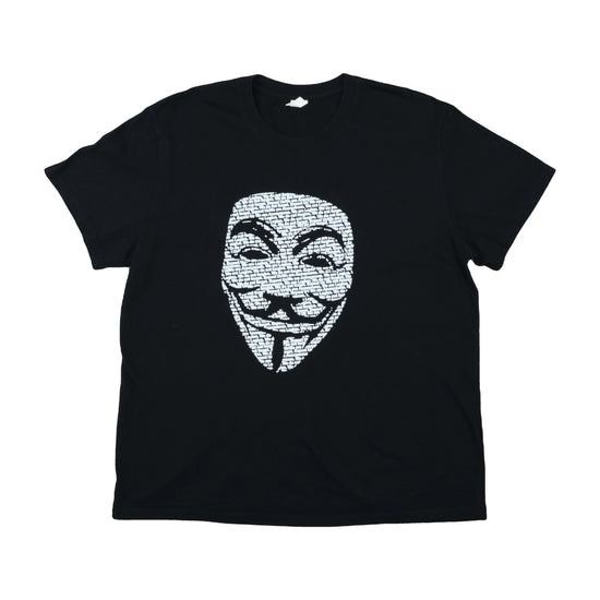 DERNM Anonymous Guy Fawkes Graphic T-Shirt Black XL