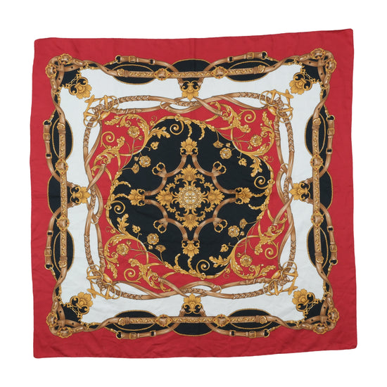 Vintage Red Scarf 1990s One Size