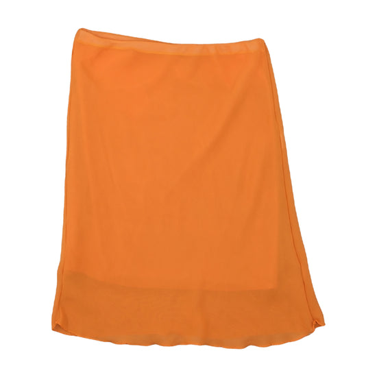 Vintage A-Line Midi Skirt Tangerine Orange