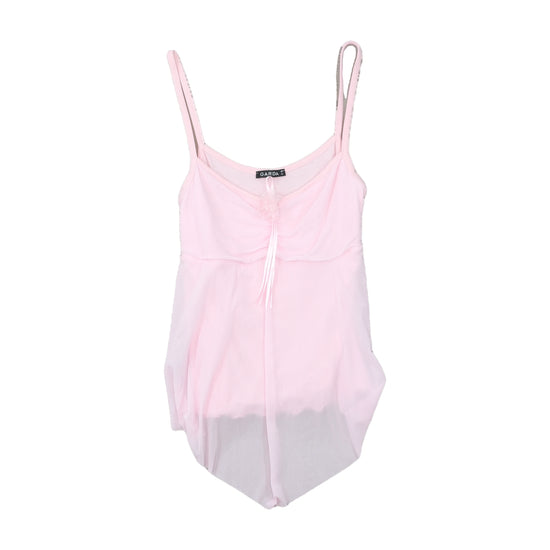 GARDA Camisole Floral Rosette Baby Pink S