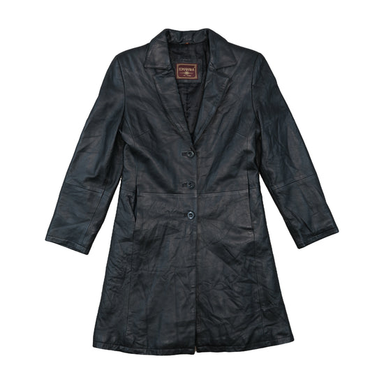 Tomahawk Leather Coat Knee-Length Black S