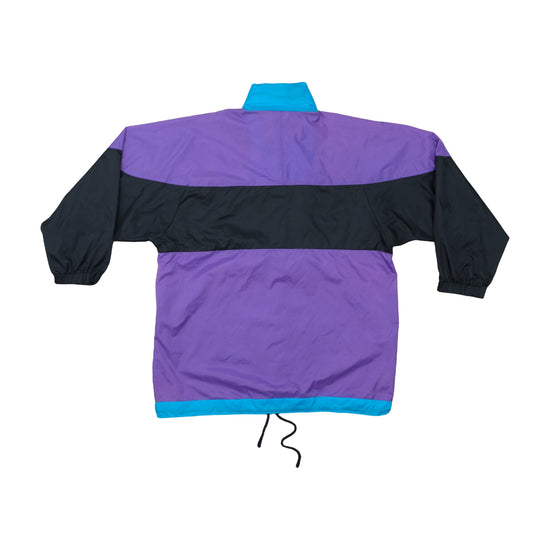 Vintage 90s Colorblock Anorak Pullover Jacket Purple