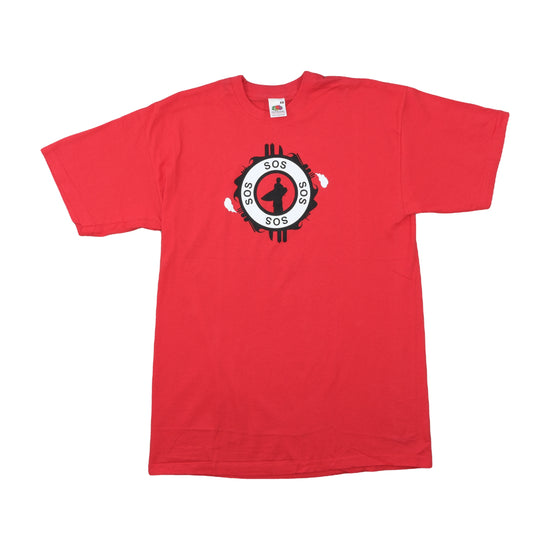 Fruit of the Loom Funky Surfing Graphic Tee Red M
