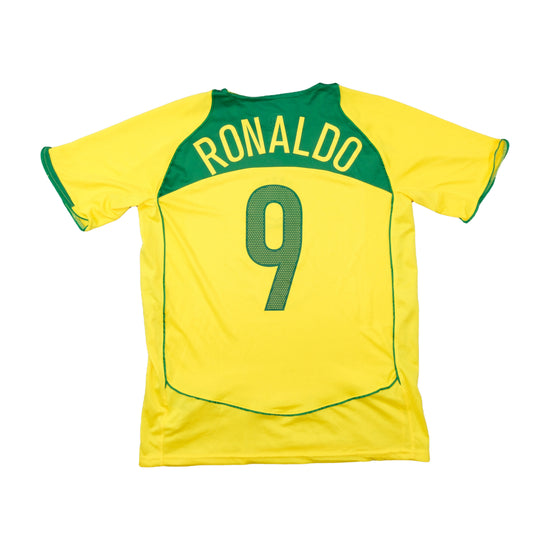 Nike Total 90 Brazil Home Shirt Ronaldo #9 Yellow 2XL