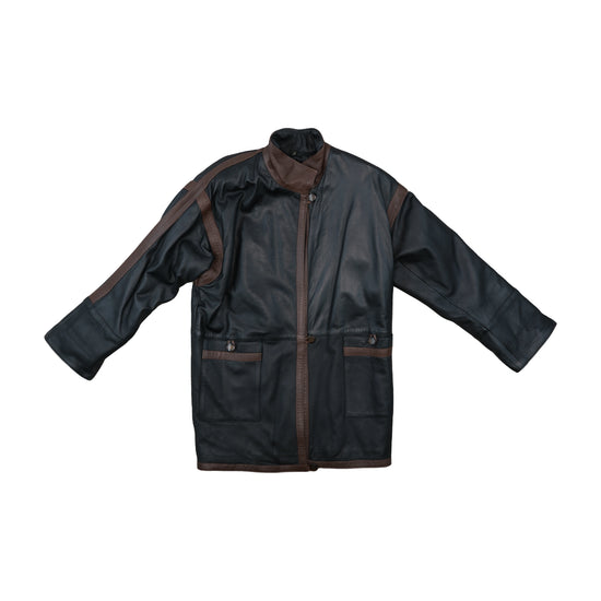 Vintage Leather Jacket Black S