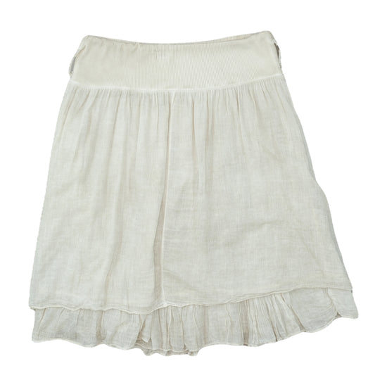 Vintage Boho Lace Mesh Mini Skirt Cream