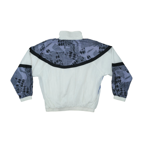 Bego Windbreaker Geometric Abstract Print White L