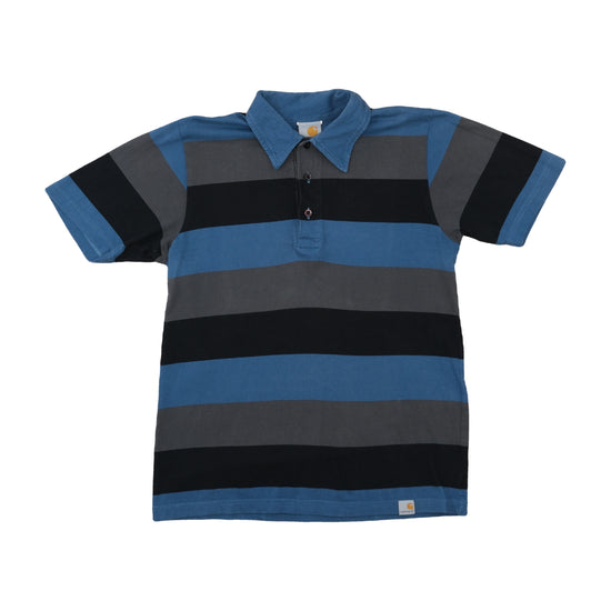 Carhartt Striped Rugby Polo Blue XXS
