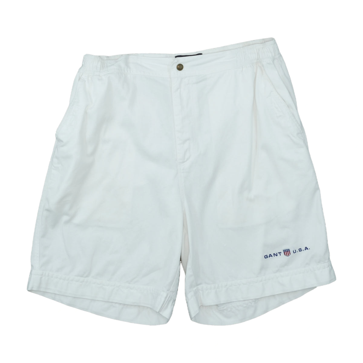 Gant U.S.A. Pleated Cotton Shorts White S