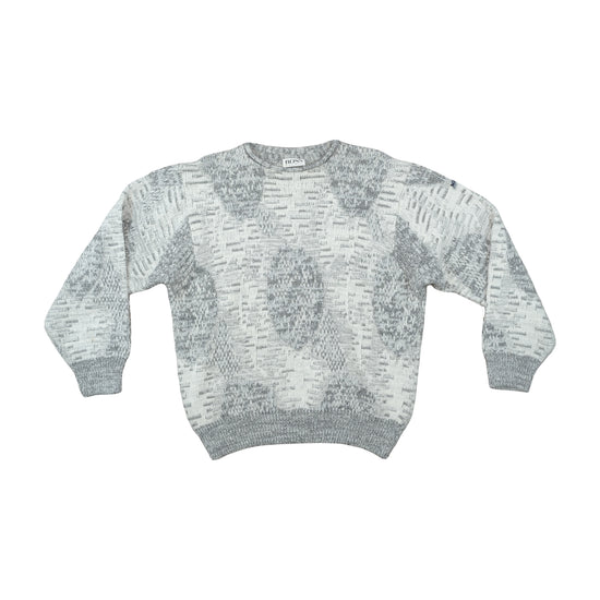 BOSS Hugo Boss Jacquard Knit Sweater Heather Grey XL