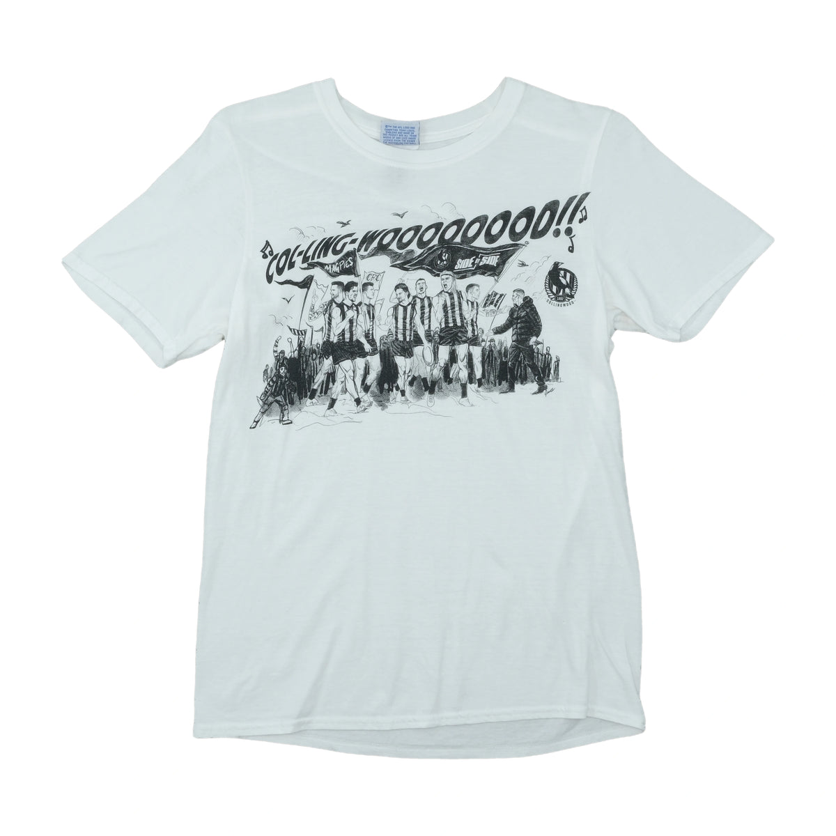 AFL Collingwood Magpies Graphic T-Shirt White S
