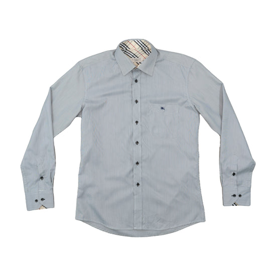 Burberry London Slim Fit Pinstripe Shirt Blue XL