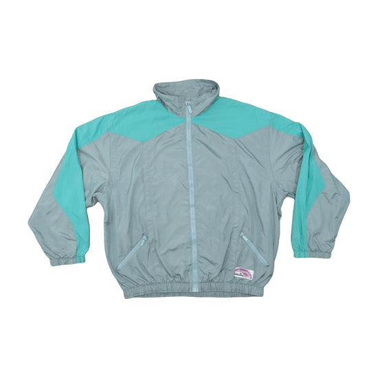 Ellesse Vintage Track Jacket Grey Teal Colour-Block 2XL