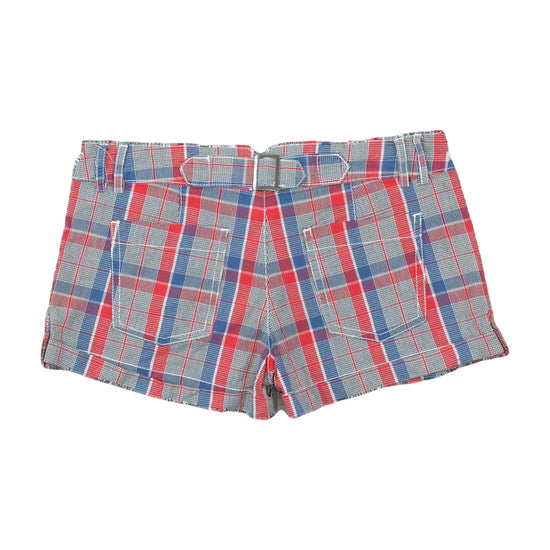 Yes! Miss Plaid Mini Shorts Red Tartan S
