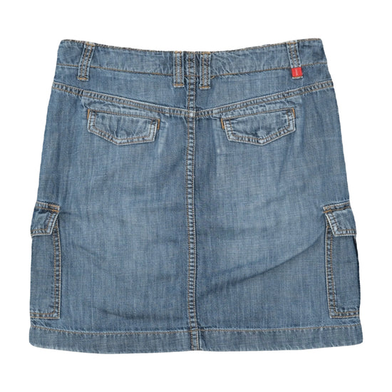 Esprit Y2K Denim Cargo Mini Skirt Medium Wash Blue L