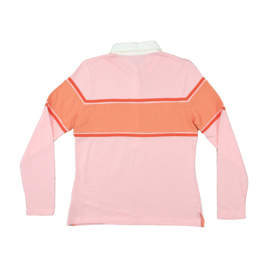 The Style Council Rugby Polo Colour-Block Pink M
