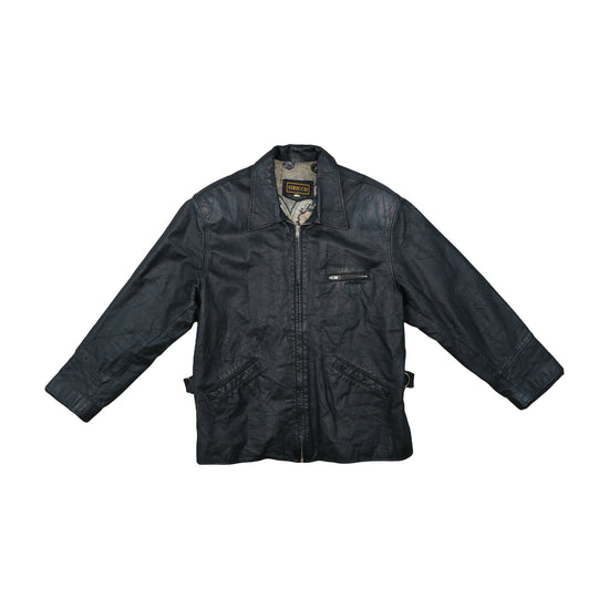 Siricco Real Leather Jacket Black L