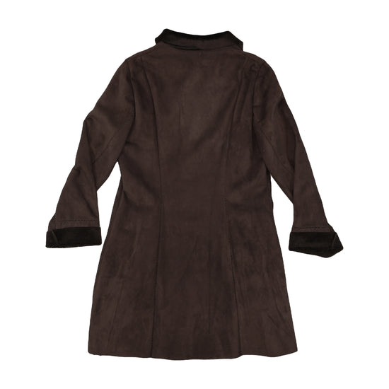 Esisto di Conbipel Faux Shearling Coat Dark Brown S