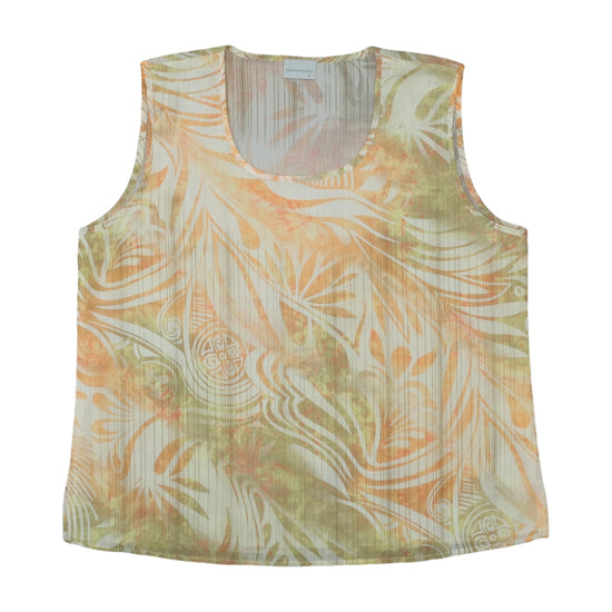 Hermann Lange Tank Top Tropical Print Orange M
