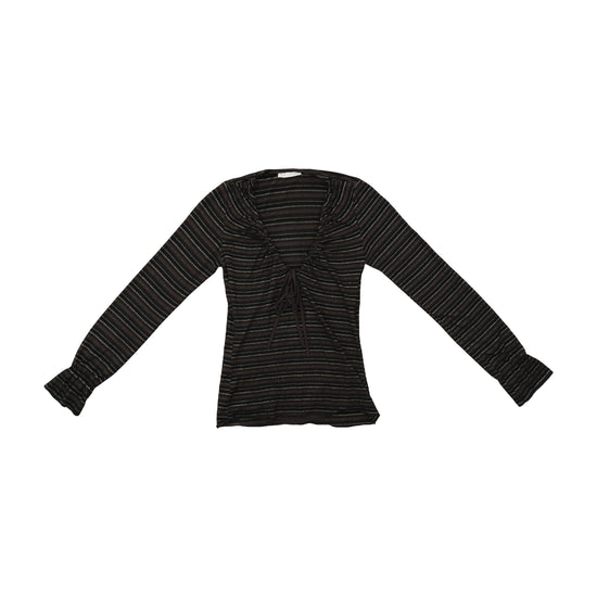 Peccati Di Moda Lurex Stripe Blouse Black